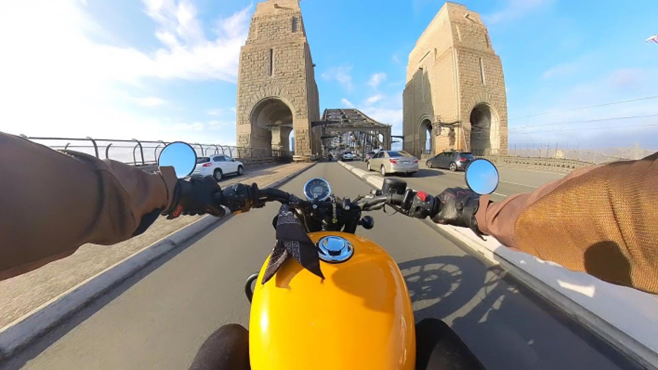 Relaxing Motorcycle Ride in Sydney, Australia | Royal Enfield Meteor 350 | RAW Engine Sound Only