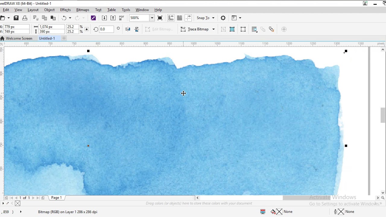 how to create watercolour texture brush in corel draw