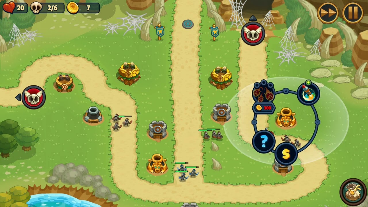 Realm Defense - World 1 | Level 15 (Horned Caverns) | Towers Only Mode | 3 Stars | No Spell