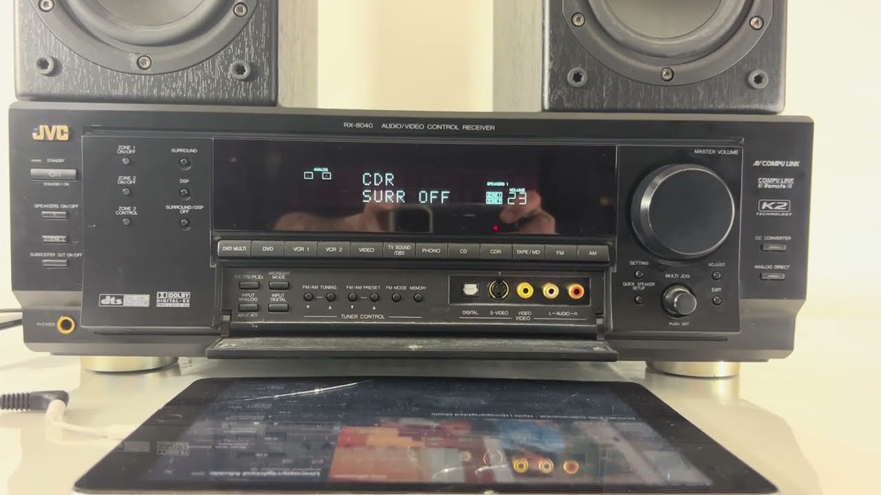 JVC RX-8040B Dolby Digital DTS-ES Stereo Receiver | Black