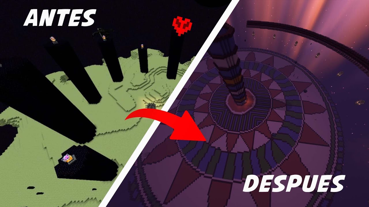 Transformé mi End en LA ARENA DEL PODER DBS en Minecraft