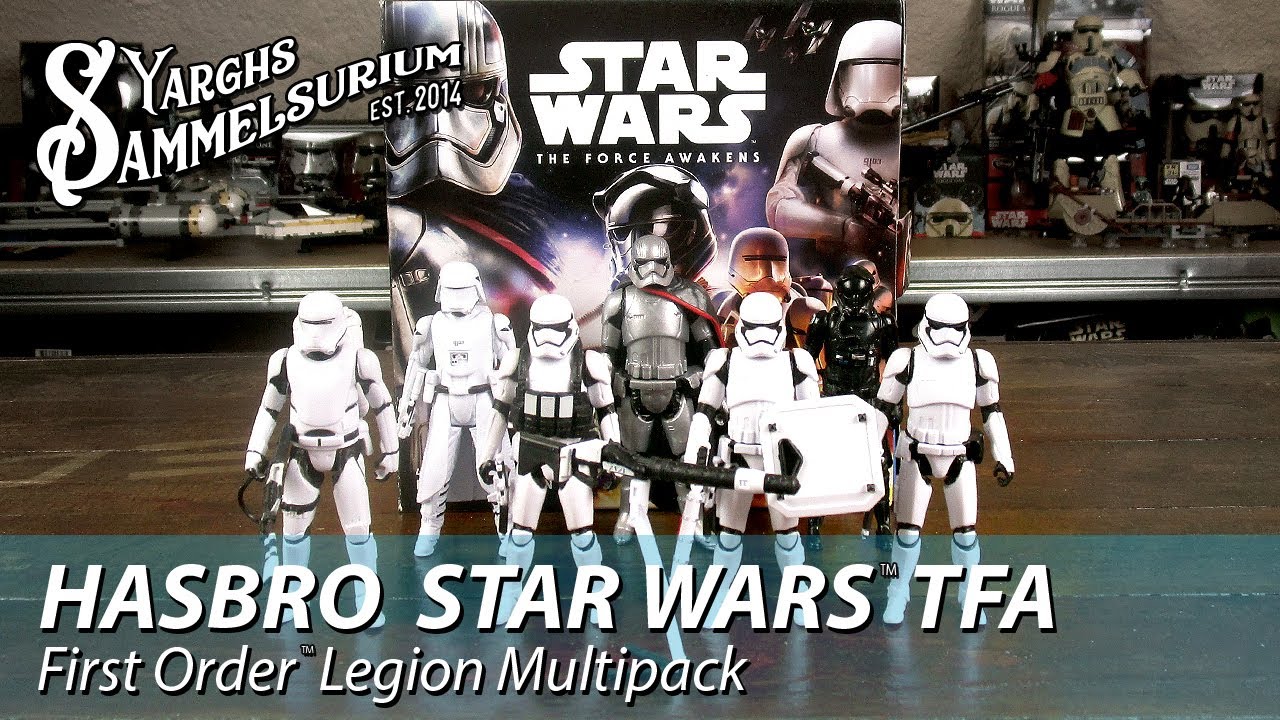 HASBRO Star Wars The Force Awakens - First Order Legion Multipack - 3.75 Inch Unboxing - deutsch