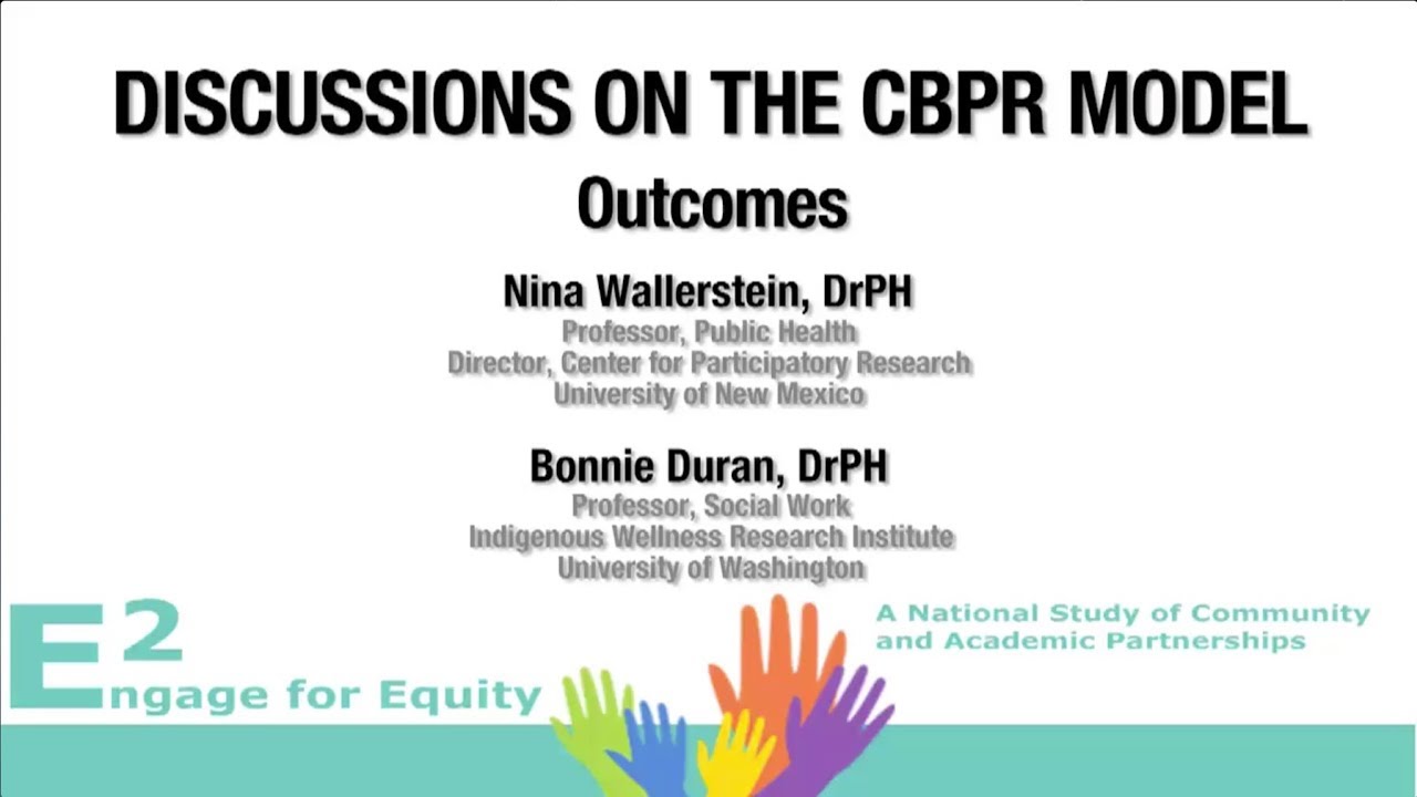 Outcomes of CBPR/Community Engaged Research