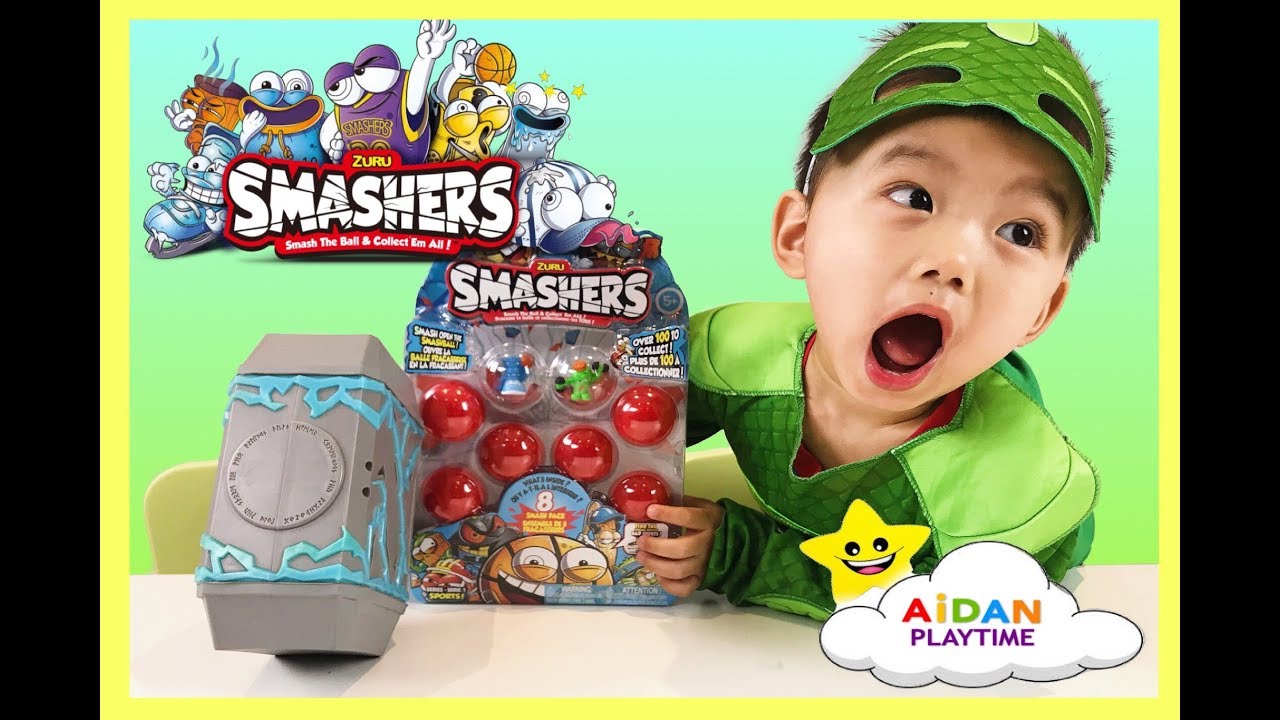 Gotta Smash Em all with Zuru Smashers Surprise Toys Hunt with Aidan Playtime!Pj Masks and Hulk!