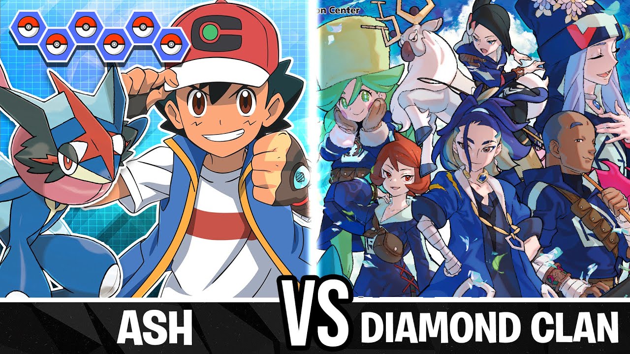 Ash vs Diamond Clan - Pokemon Battle