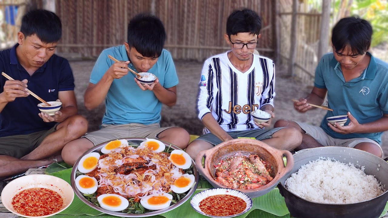 Thèm Lắm Bữa Cơm Quê ● Rau Càng Cua Trộn, Cá Kho Tiêu | Tình Quê Vlog #16