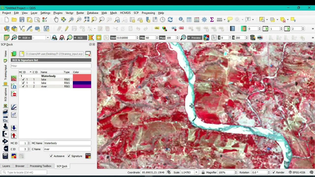 Supervised Classification in QGIS Software