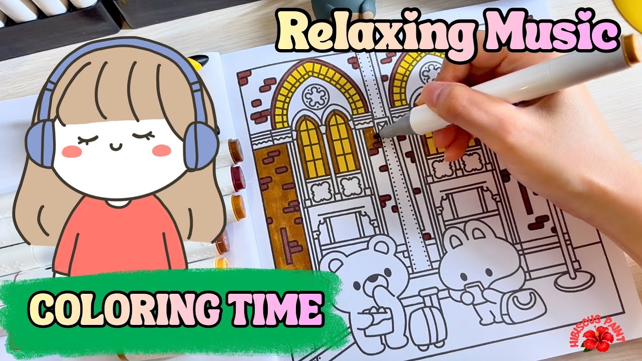 Cozy Night Coloring with Soft Instrumental Music 🌙✨