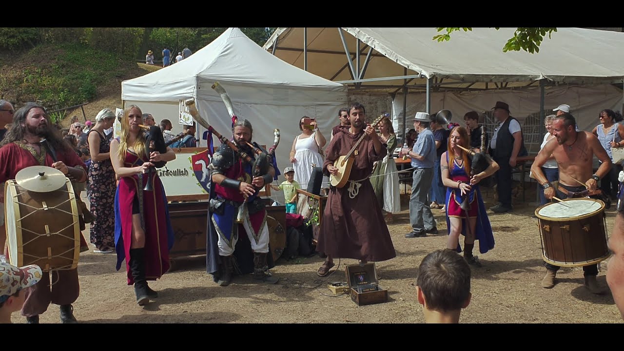Sierck les bains. fetes Médieval 2022 avec les Graoulish Barden