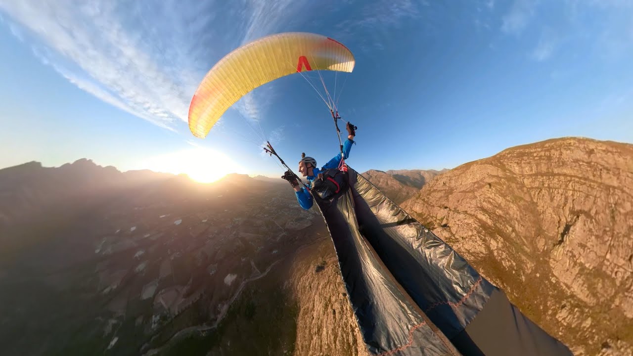 Wingover &uuml;ber Franshoek(S&uuml;dafrika) mit dem skywalk Arak.