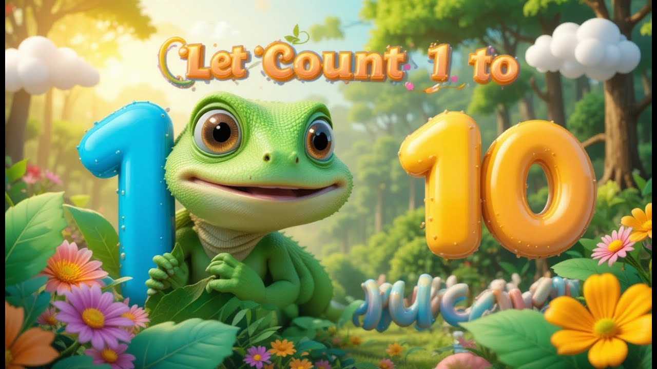 Iguana Counting Song | Learn Numbers 1 to 10 with Iguanas | Educational Kids Songs