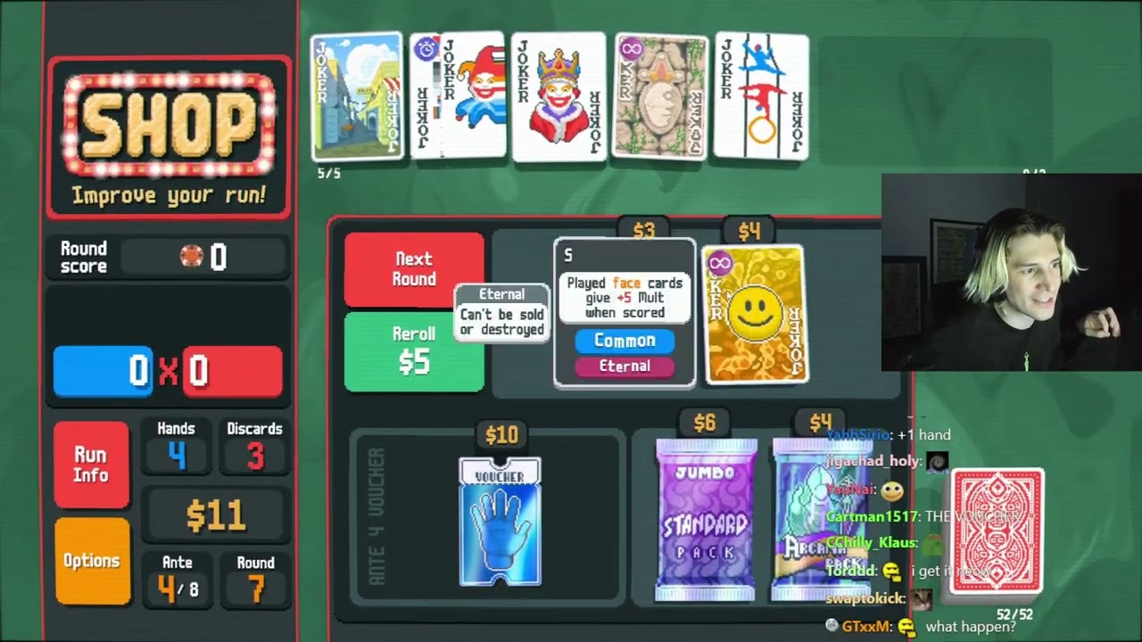 GAME OF THE YEAR | xQc Plays Balatro
