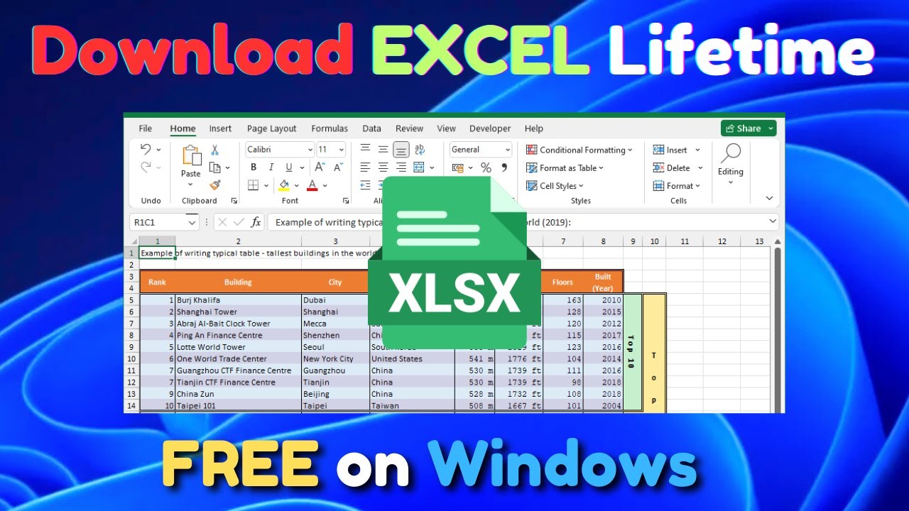 How to Download & Install Excel Spreadsheet on Windows Laptop / PC FOR FREE