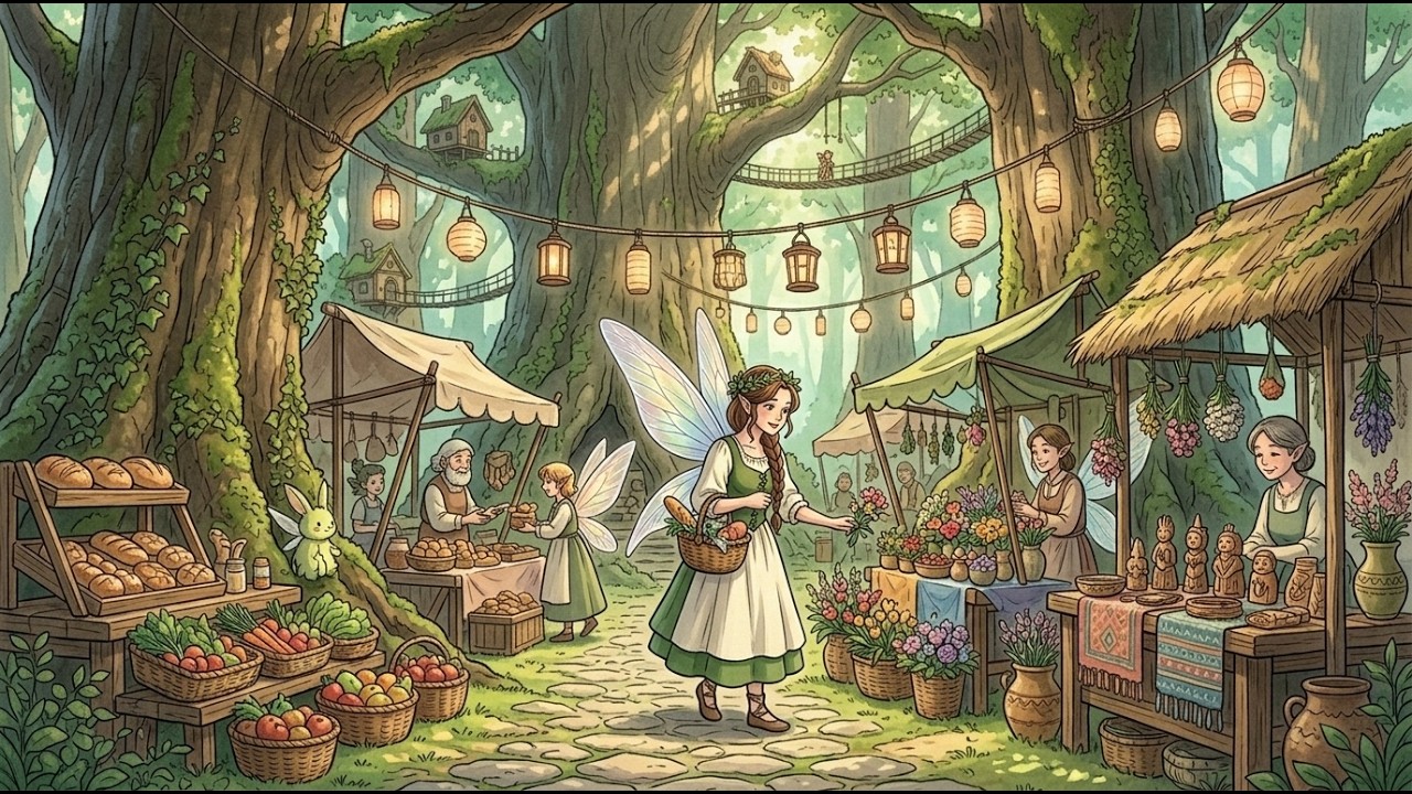 Rainy day in the Hidden Fairy World 🌿 Cozy Animation #animation #ghiblistyle #fairytales #fairy 