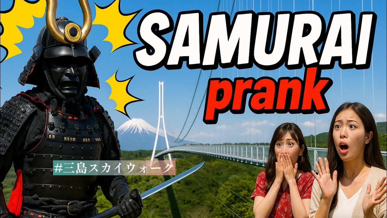 SAMURAI mannequin prank#samurai prank#Japanesesamuraiprank#侍ドッキリ#japaneseculture#とくまる侍#三島スカイウォーク
