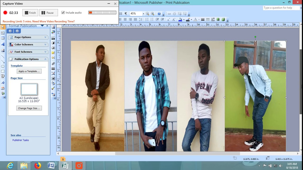 HOW TO MAKE MULTIPLE PHOTOS INTO SINGLE USING MICROSOFT  PUBLISHER