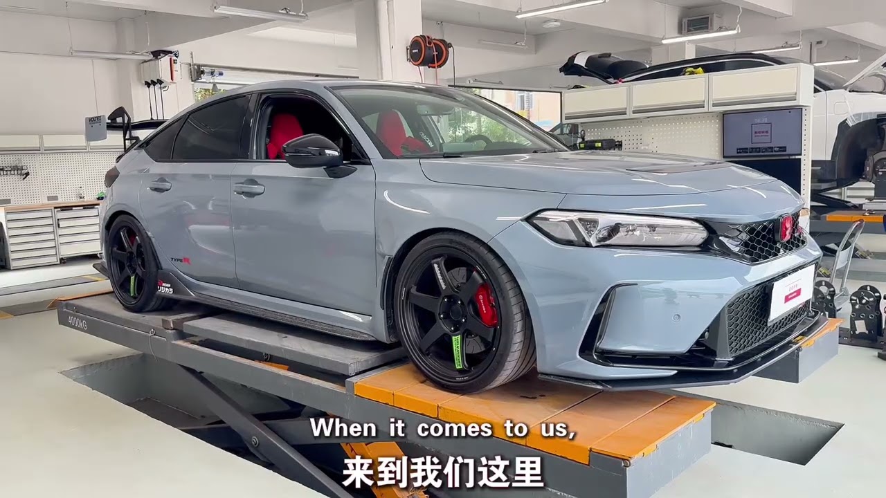 Lowering Honda FL5 Type R with JS Racing Lowering Springs