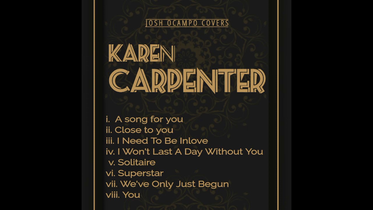 KAREN CARPENTER ALBUM  SAXOPHONE COVER by Josh Ocampo