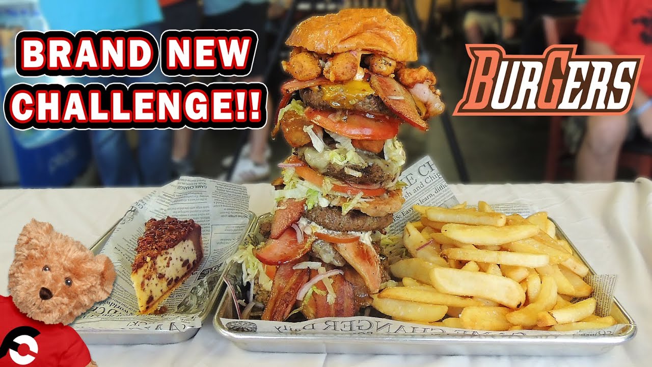 Monster 5-Burger Challenge w/ Cheesecake in Bowling Green, Ohio!!