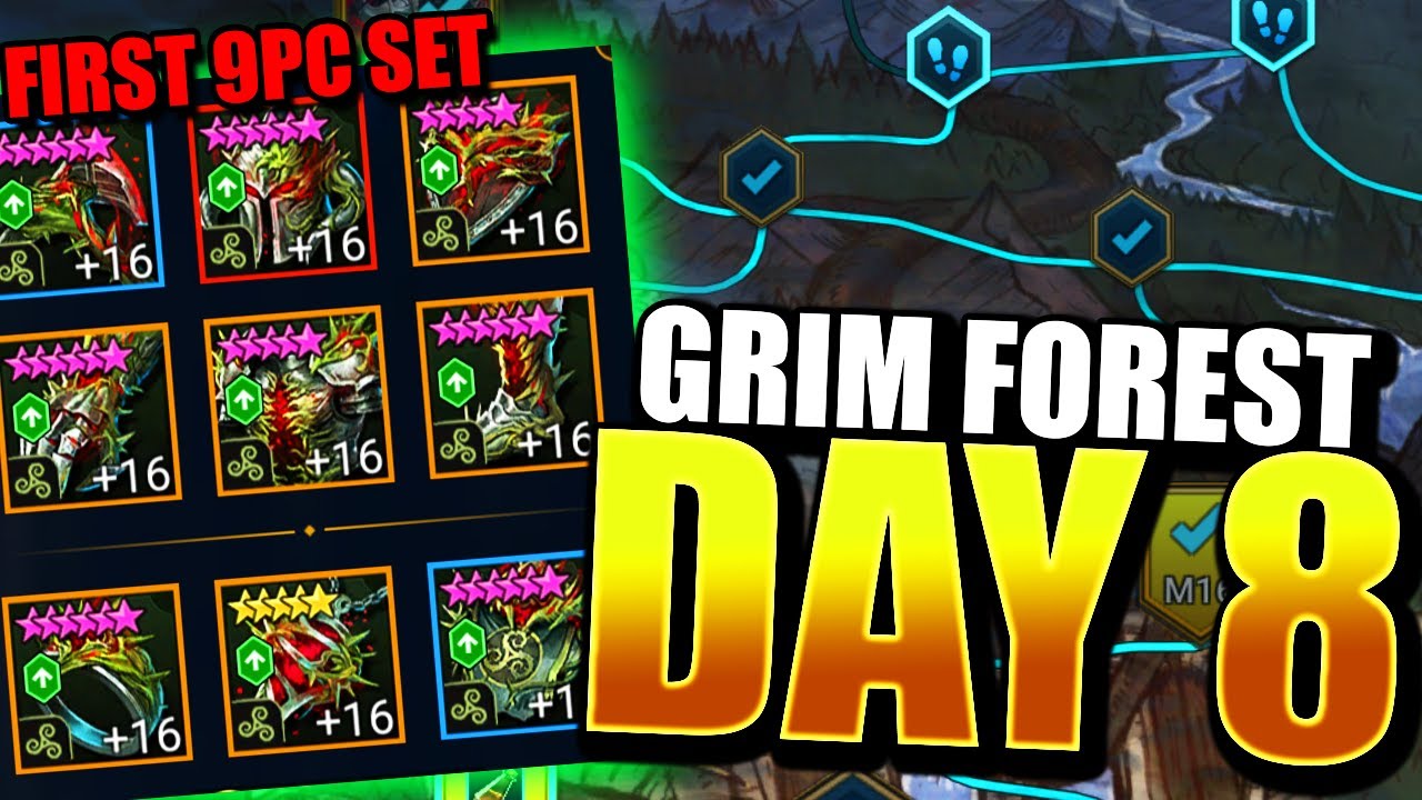 Day 8 Grim Forest FIRST FULL MERCURIAL SET! | Raid: Shadow Legends