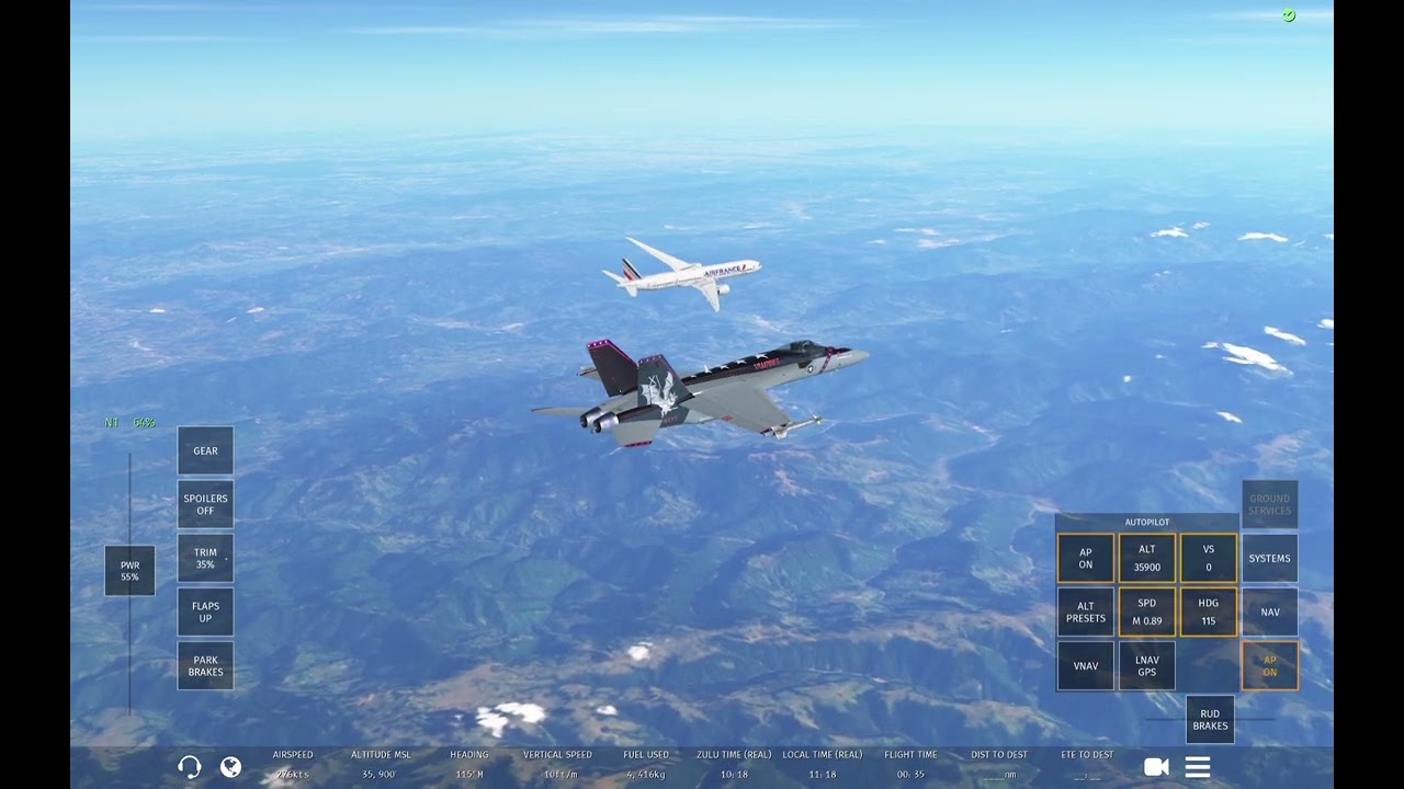 Interception over Bosnia on Google Earth. Elfogás Bosznia felett. Infinite Flight.
