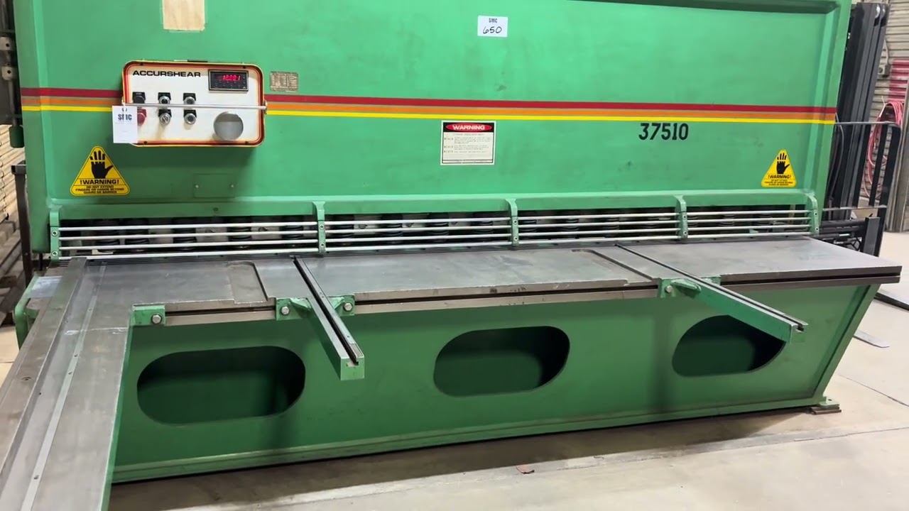 LOT 650 ACCURSHEAR 3/8 x 10FT OLSEN WELDING AUCTION 