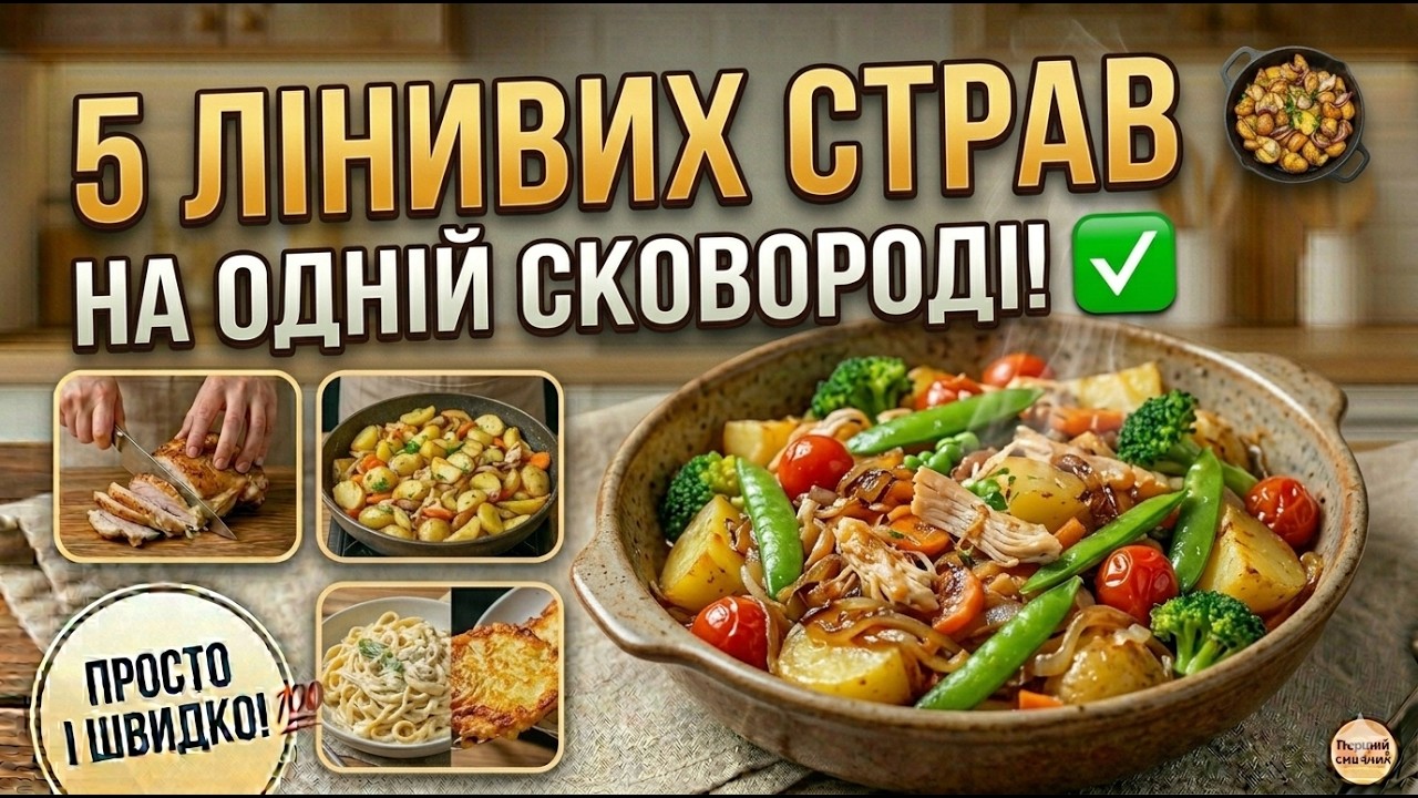 5 лінивих страв на одній сковороді, коли ви надто втомилися готувати