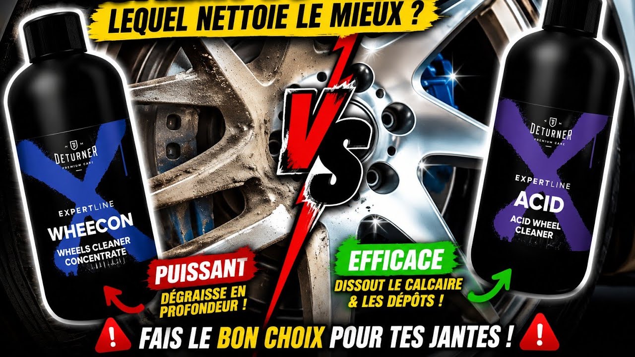 TEST NETTOYANT JANTES ALCALIN VS ACID - DETURNER