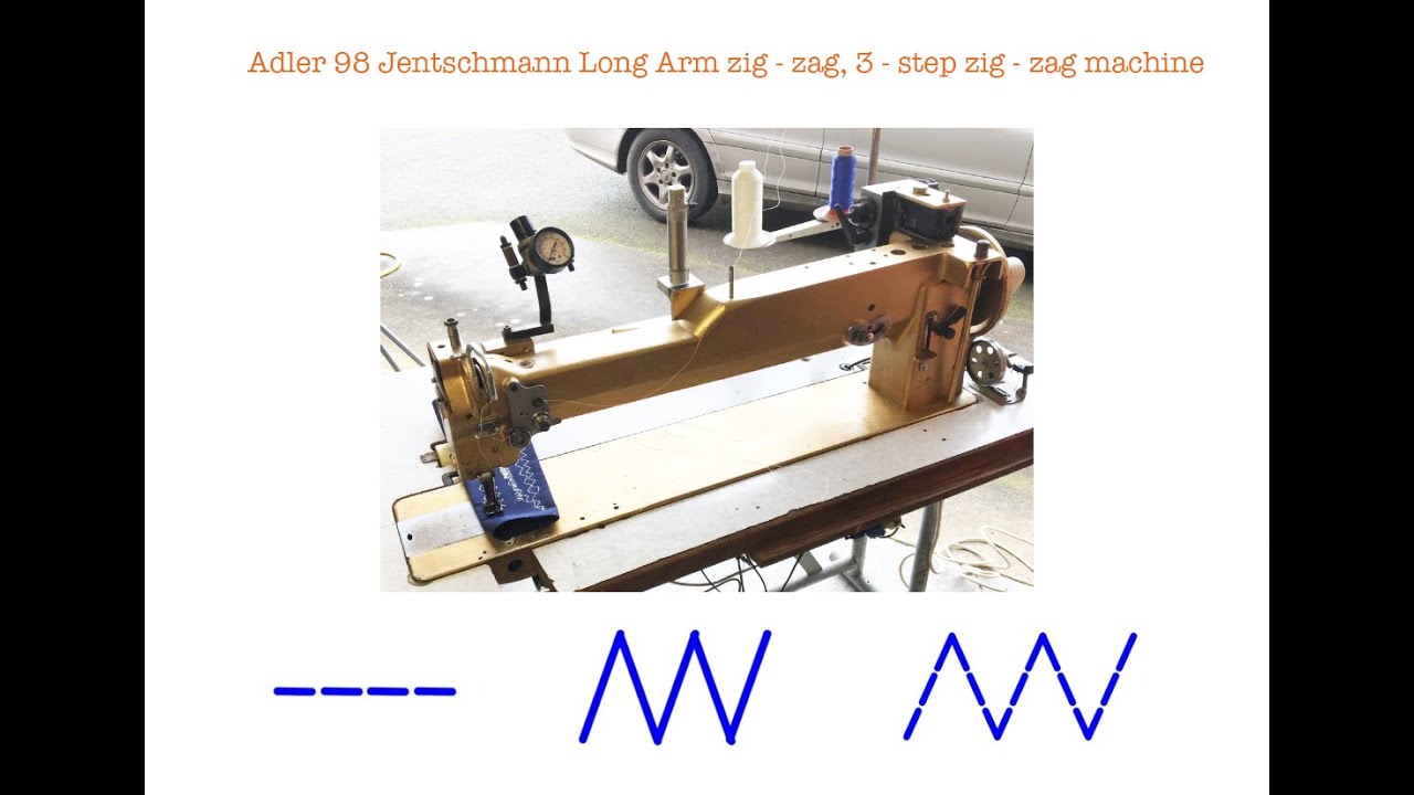 Adler 98 Jentschmann Long Arm Sewing Machine ( zig - zag, three - step zig - zag )