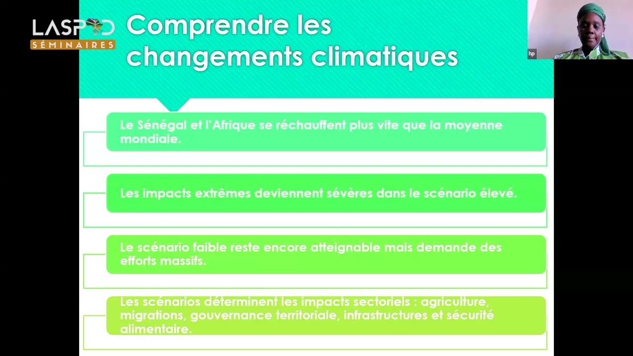 Changements climatiques : comprendre les risques et leurs impacts en Afrique (Dre Fatimatou Sall)