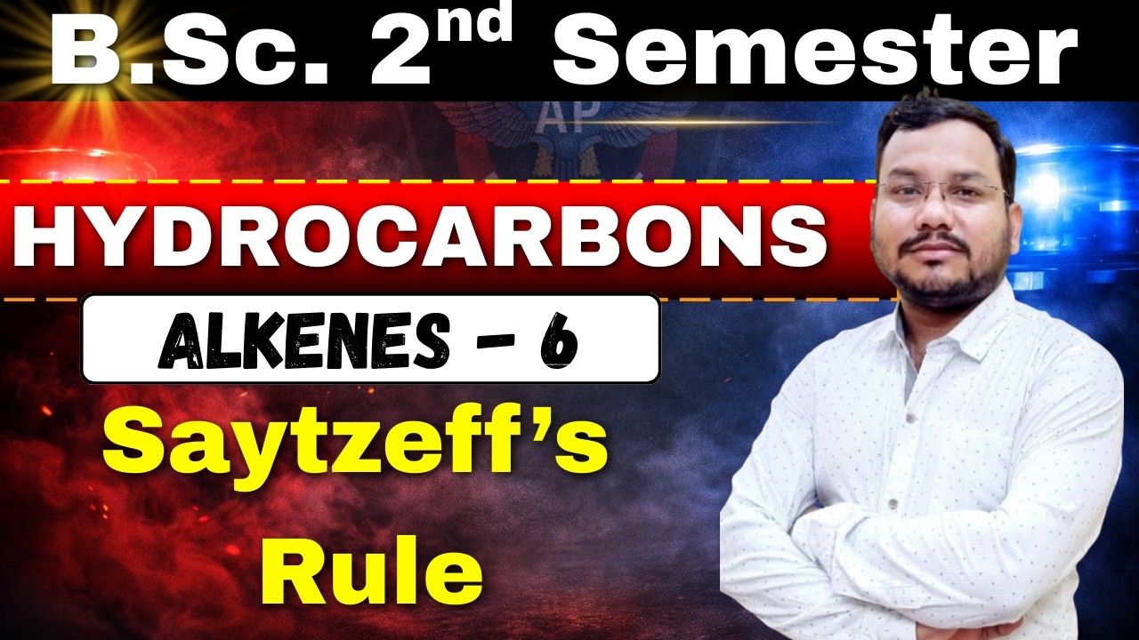 Saytzeff Rule (Zaitsev Rule) | B.Sc. Organic Chemistry | Elimination Reactions | #chemistry