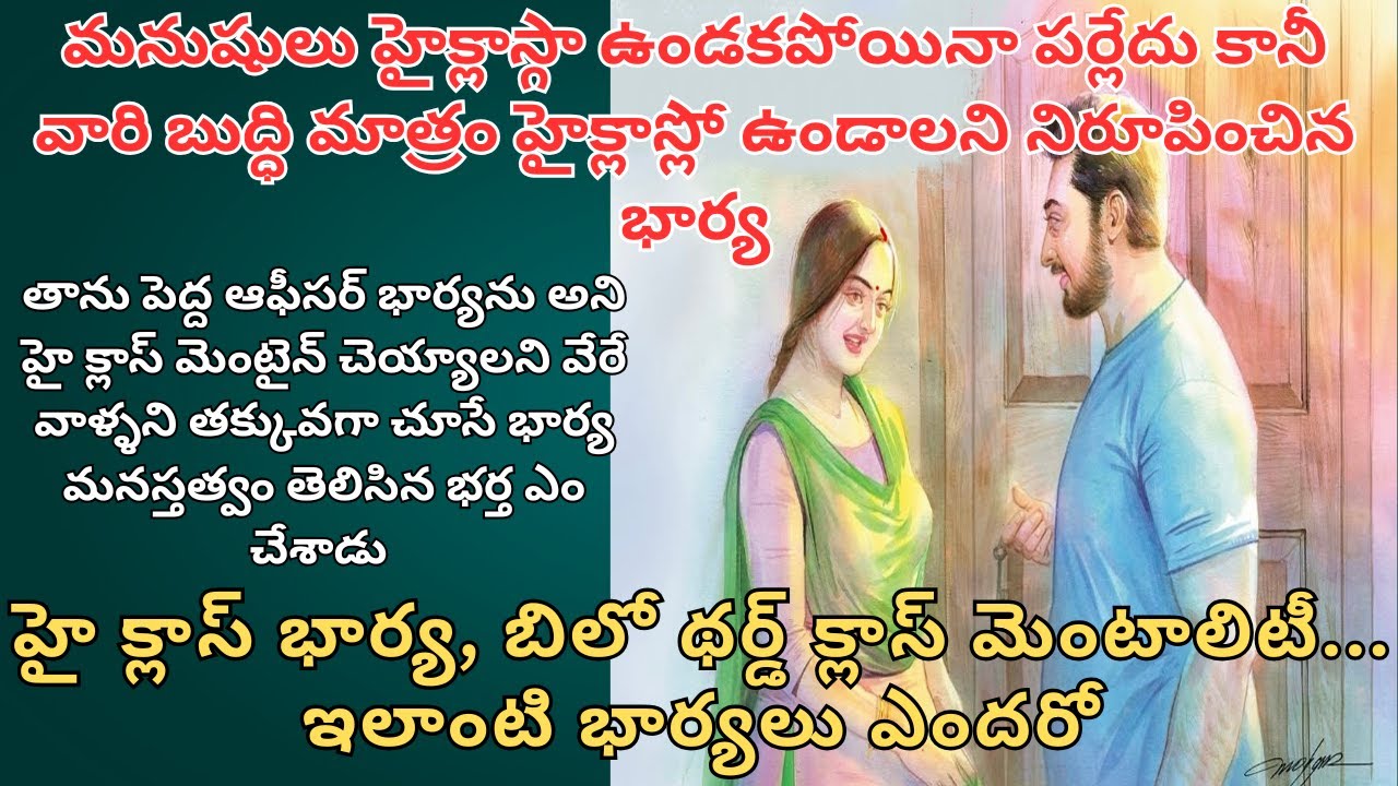 హై క్లాస్ భార్య, బిలో థర్డ్ క్లాస్ మెంటాలిటీ... ఇలాంటి భార్యలు ఎందరో Telugu Audio Stories