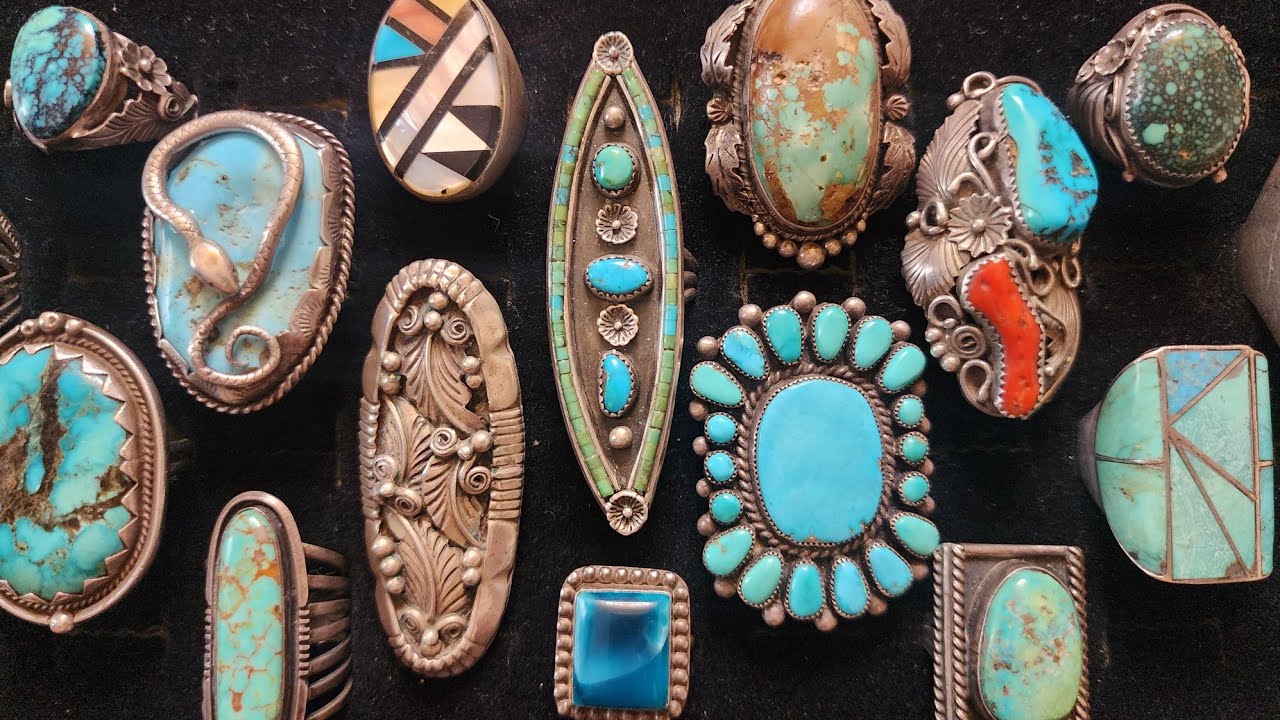 IMPORTANT UNBOXING of VINTAGE SILVER TURQUOISE & ARTIST MADE RINGS #unboxing #unusual #silver #rings