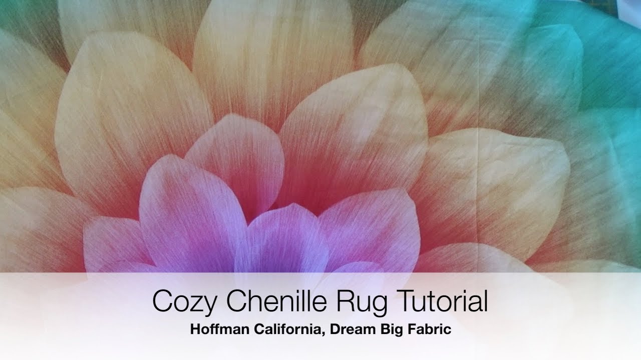 Cozy Chenille Rug with Hoffman's Big Dream Fabric