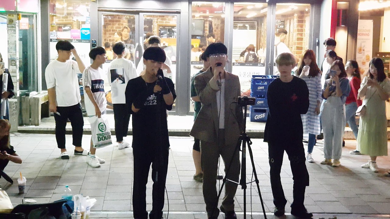 20190915 홍대 3인조(성민ㆍ희원ㆍ한빈 ) 노래버스킹 01 - 「Lemon」 米津玄師