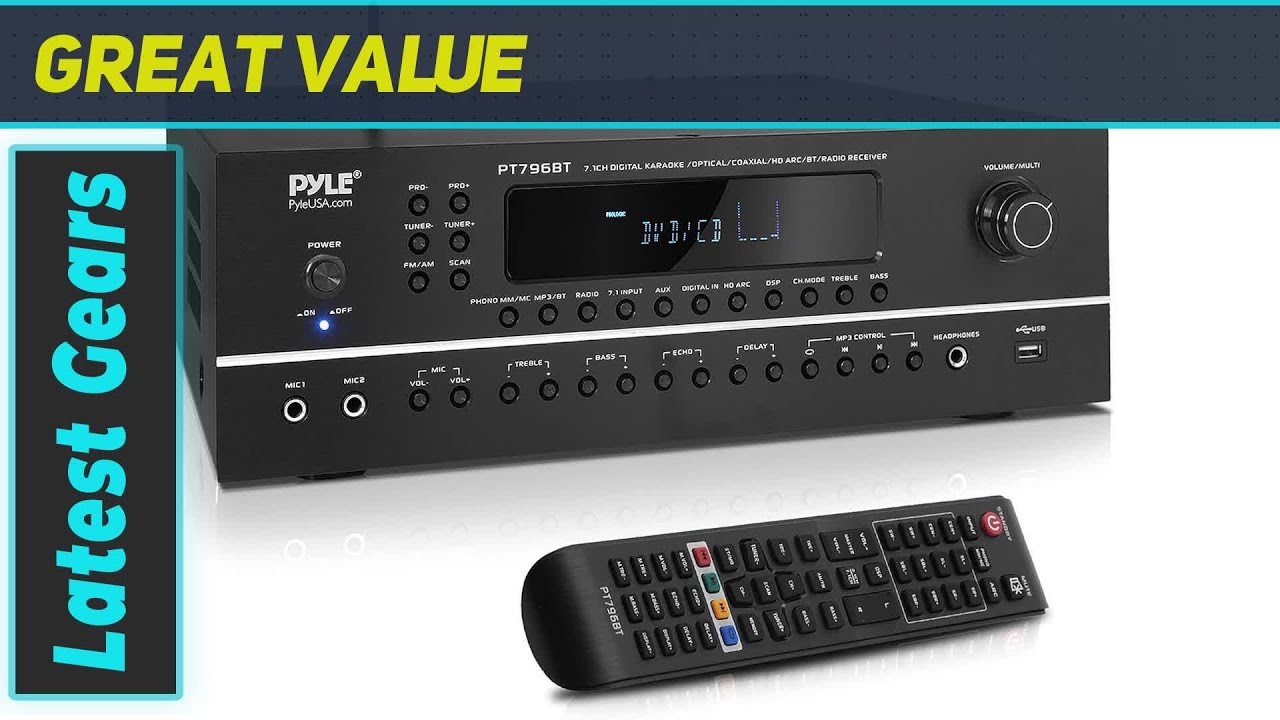 Pyle PT796BT 7.1-канальный ресивер для домашнего кинотеатра — подробный обзор