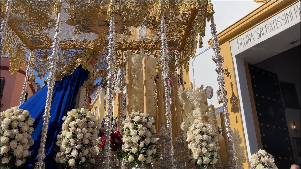 SALUDO Virgen de la Aurora en la Hermandad de Monte-Sión - 2022 Semana Santa Sevilla