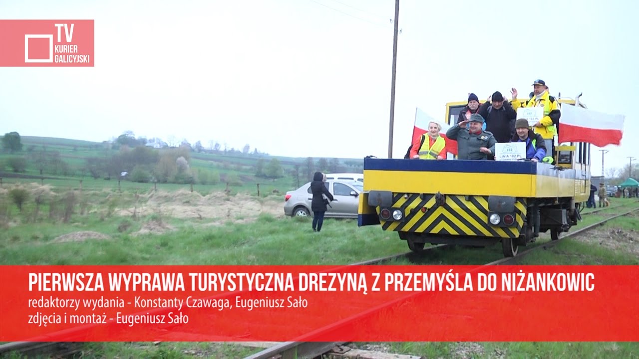 Pierwsza wyprawa turystyczna drezyną z Przemyśla do Niżankowic