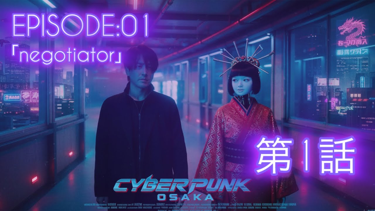 ドラマ「cyberpunk Osaka」第1話:ネゴシエイター　AI動画。