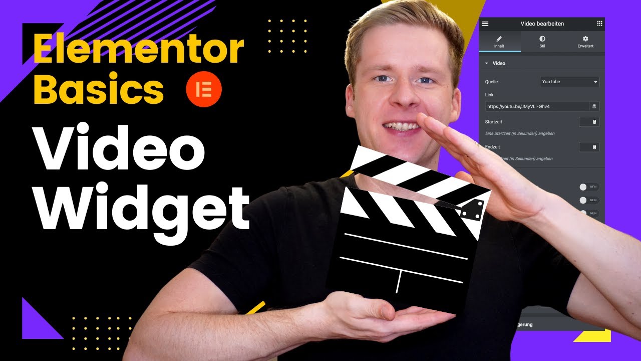 Anleitung Elementor Video Widget Basics
