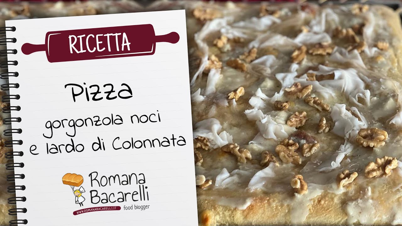 Pizza gorgonzola, noci e lardo di Colonnata (con biga)