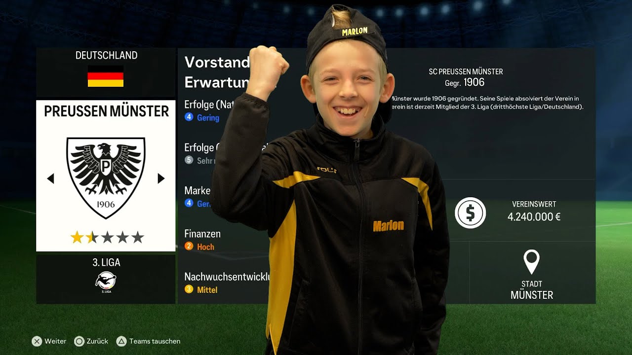 Der beginn von eafc24 + Special guest Leon (#eafc24 #karrieremodus #deutsch #münster)