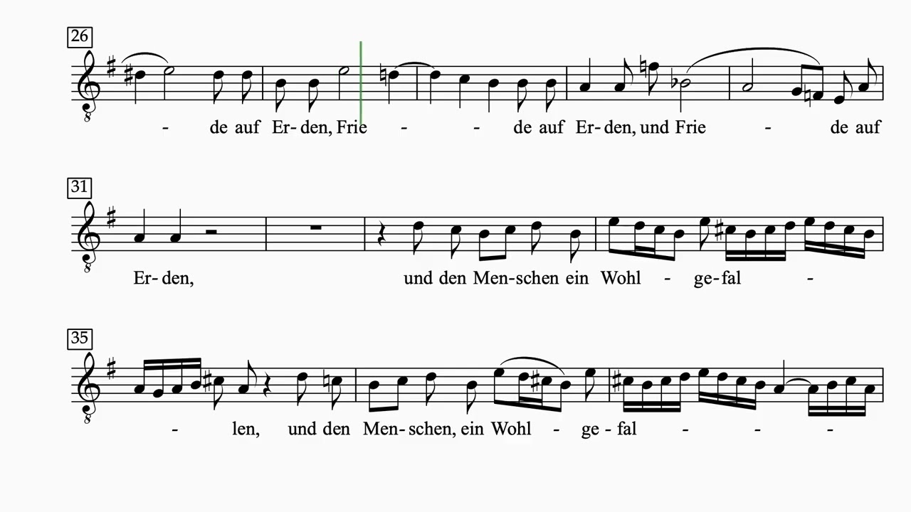 Weihnachtsoratorium - 21 Chor Ehre sei Gott in der Hohe (tenor)