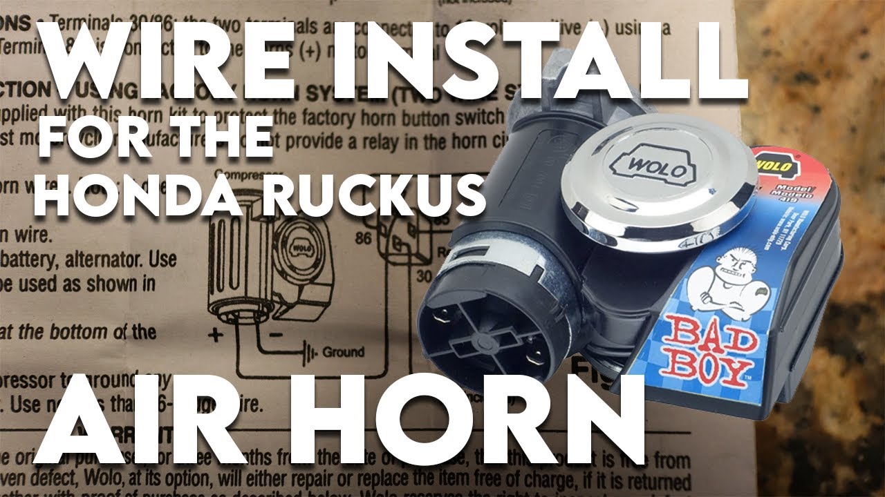 Wire Install for the Ruckus Air Horn 3 0 #HondaRuckus #AirHorn