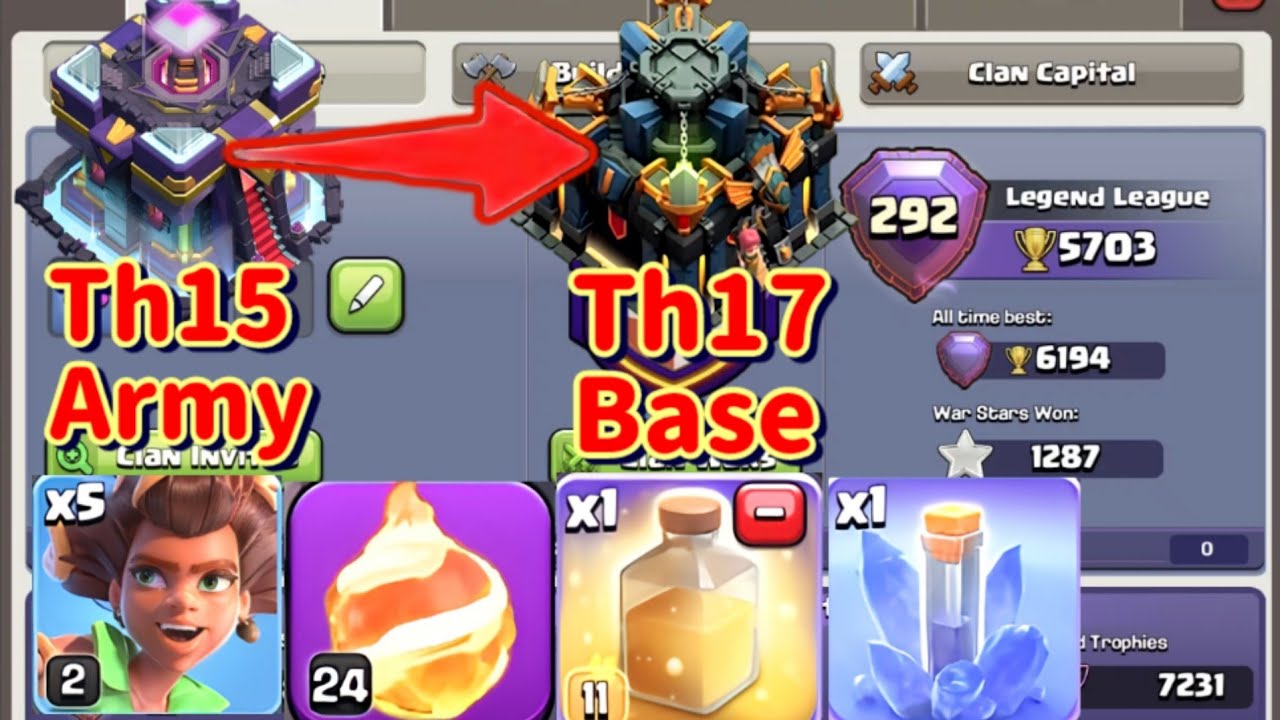 Th15 Army v.s Th17 Fireball Root Rider (coc) (July Season Day 5)