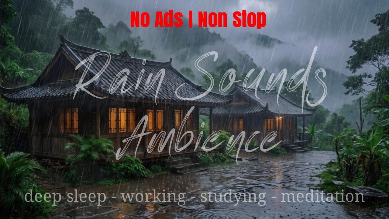 Live Sounds Rain for Relax | Fast Sleep | No Ads NonStop