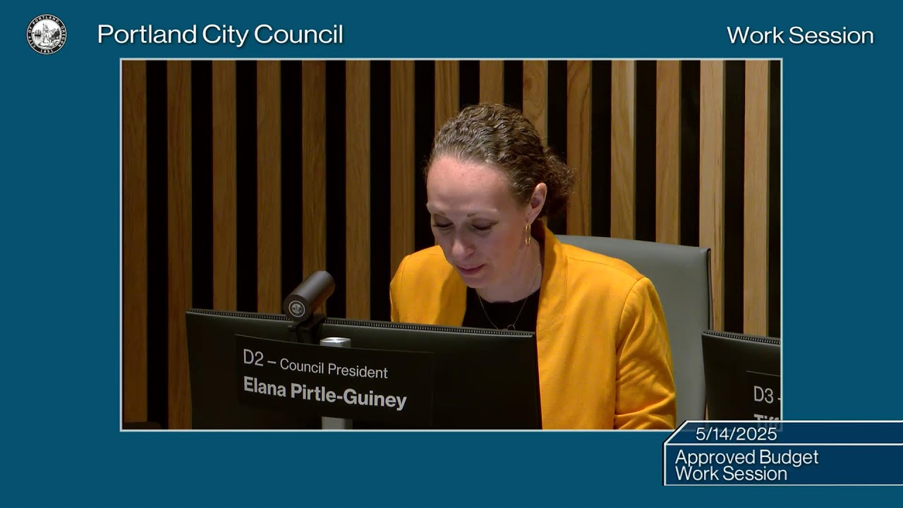 Portland City Council Work Session-Approved Budget 05/14/25
