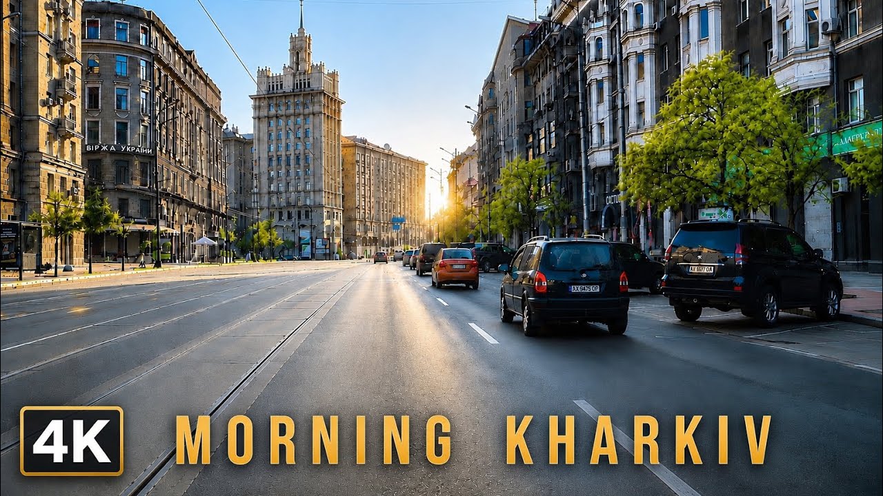 Real Morning in Kharkiv 🇺🇦 | Calm POV Drive Through the City | No Talking | 4K