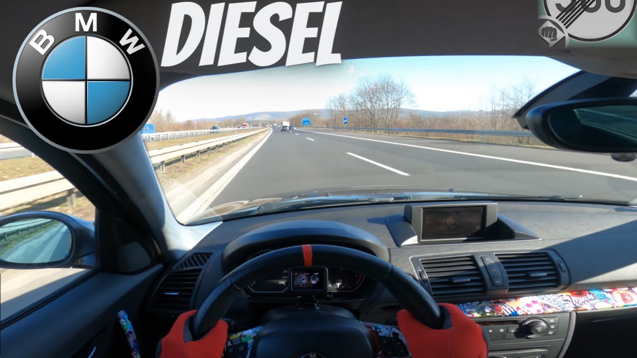 BMW 120D 163 HP E87 TOP SPEED DRIVE ON GERMAN AUTOBAHN
