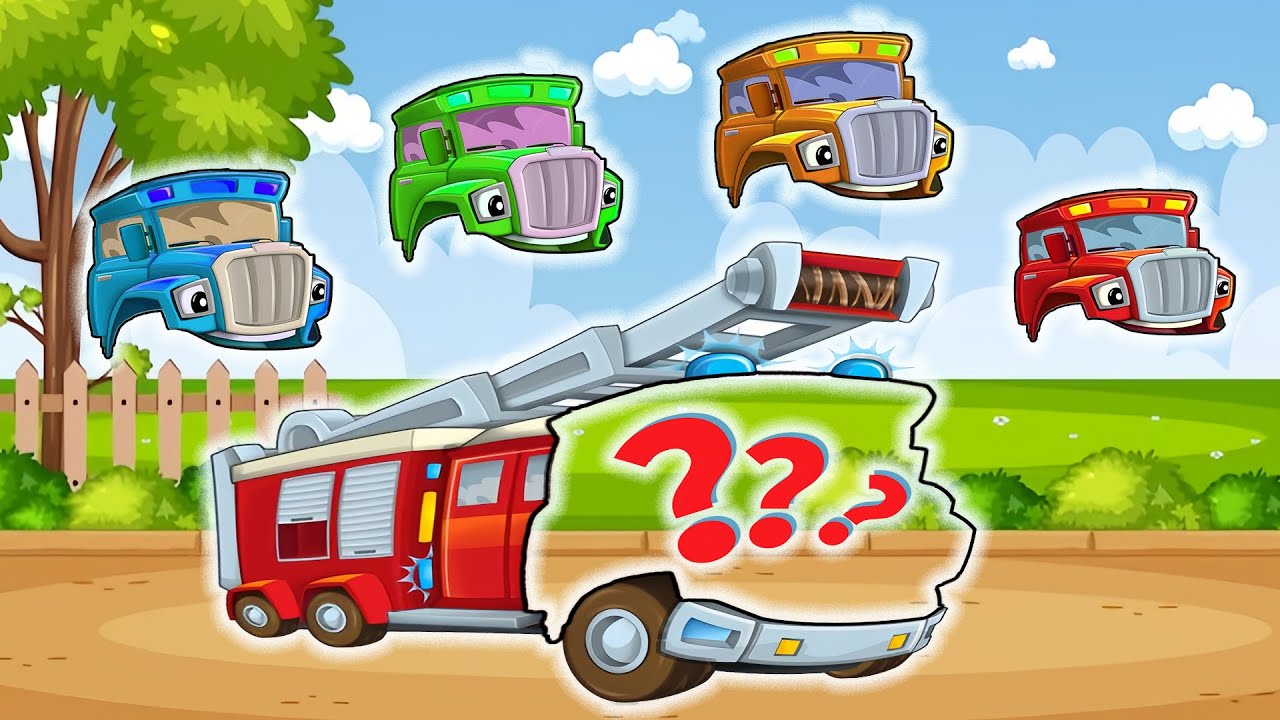 Fire Truck Missing Its Cabin – Can You Find The Right One To Restore It? | Fire Truck Animation